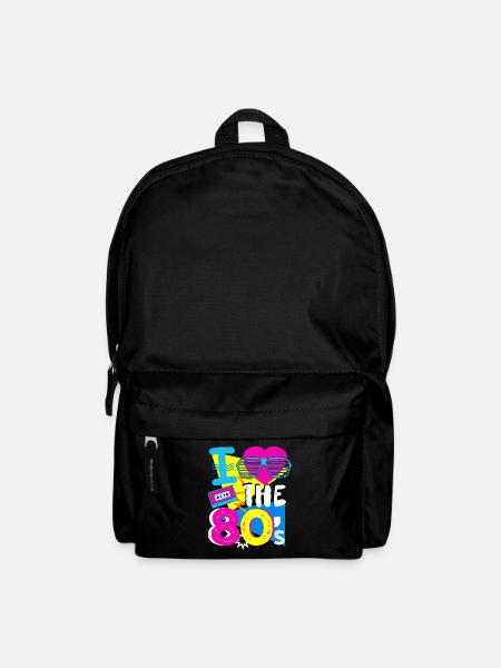 I love the 80s - 80s retro music gift - Backpack - black