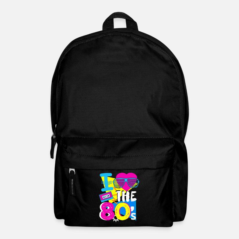 I love the 80s - 80s retro music gift - Backpack - black