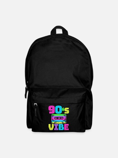 90s Vibe - Retro Vintage 90er Jahre Musik Geschenk - Rucksack - Schwarz