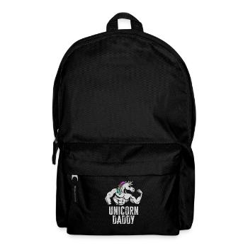 Unicorn Daddy - Funny Fitness Gym Rainbow Dad Gift - Backpack - black - Front