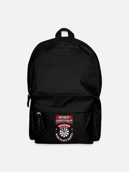 Unterschätze niemals einen alten Mann der Dart spi - Rucksack - Schwarz