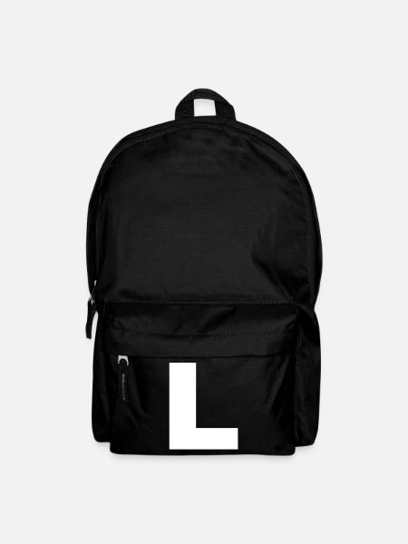 Buchstabe Initialen L - Rucksack - Schwarz