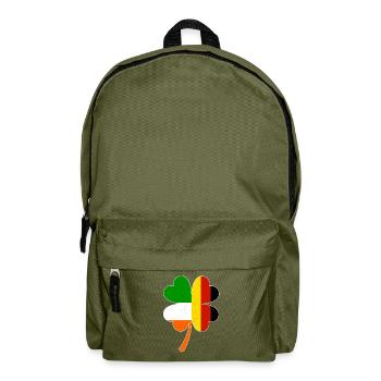 Kleeblatt Deutsch Irische Flagge St Patricks Day - Rucksack - Olivgrün - Vorne