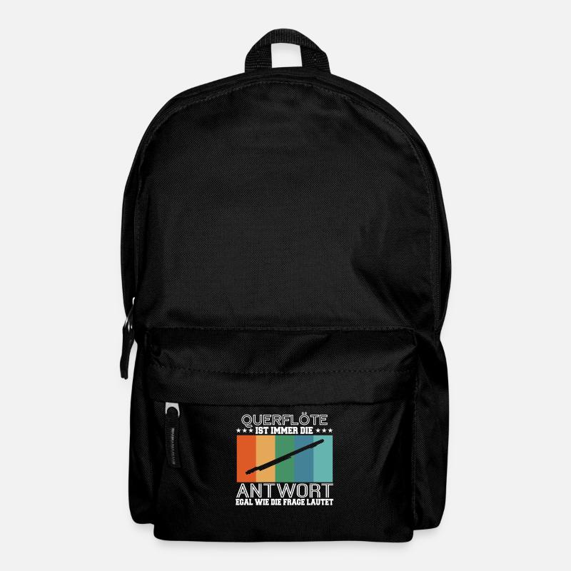 Querflöte Querflöten Flötist Geschenk - Rucksack - Schwarz