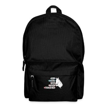 Trakehner Pferd Pferde Reiter Geschenk - Rucksack - Schwarz - Vorne