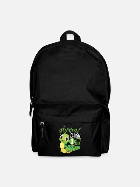 1 Geburtstag Kinder Raupe - Rucksack - Schwarz