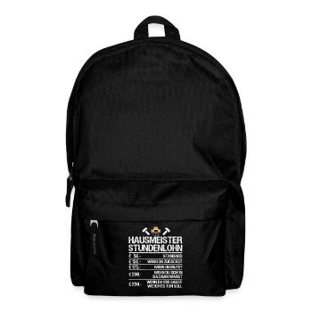 Hausmeister Hauswart Geschenk Facility Manager - Rucksack - Schwarz - Vorne