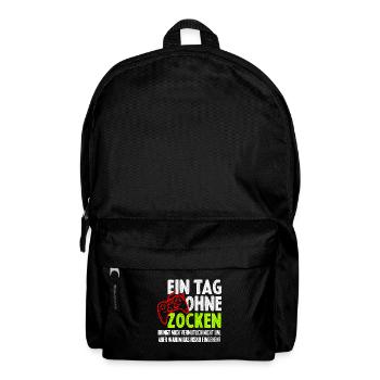 Gamer Zocken Zocker PC Konsole Teenager - Rucksack - Schwarz - Vorne