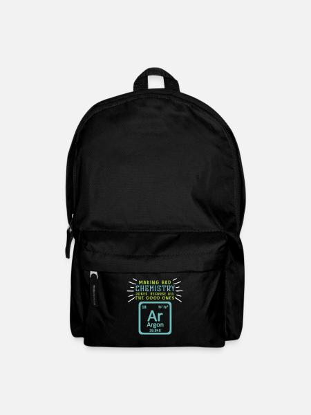 Symbole chimique de l'argon - professeur de chimie - Sac à dos - noir