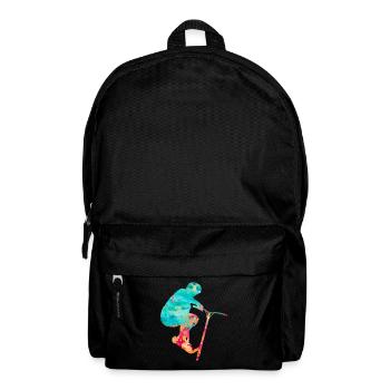 Sporty stunt scooter design - Backpack - black - Front