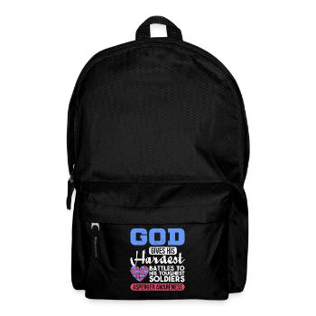 Autistic Asperger's Autism Gift - Backpack - black - Front