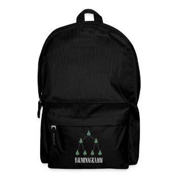Mathe Weihnachtsoutfit mit Weihnachtsbaum - Rucksack - Schwarz - Vorne