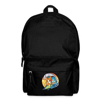 Surfing Corgi - Funny Cute Hawaiian Dog Surfer - Backpack - black - Front