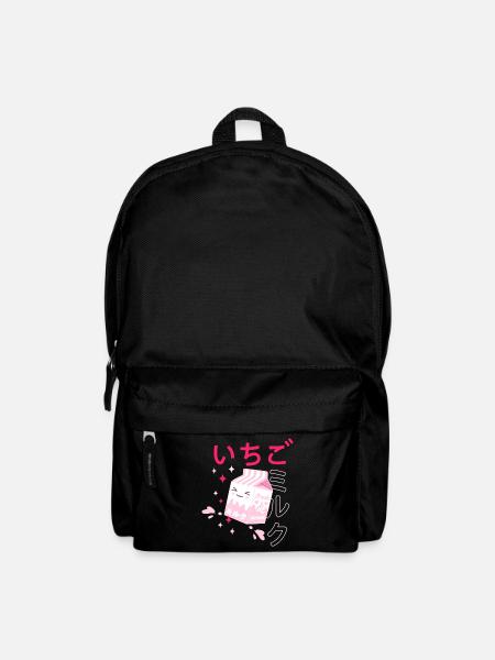 Erdbeermilch, Kawaii, Strawberry Milk - Rucksack - Schwarz