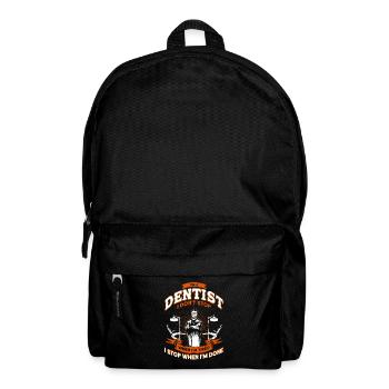 Spruch Zahnmedizin Zahnarzt Geschenk - Rucksack - Schwarz - Vorne