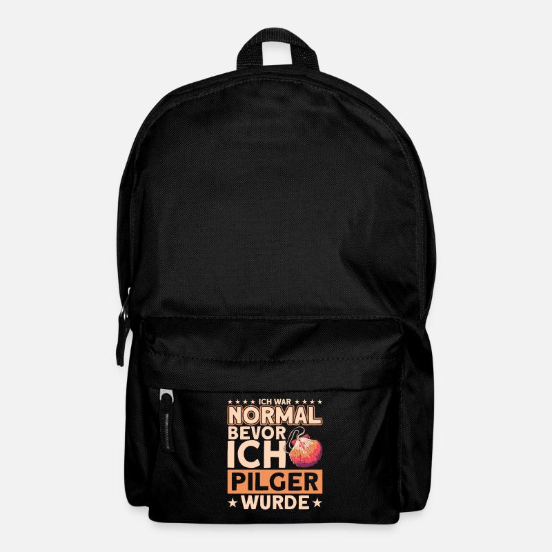 Jakobsweg Pilgern Pilgermuschel Geschenk - Rucksack - Schwarz