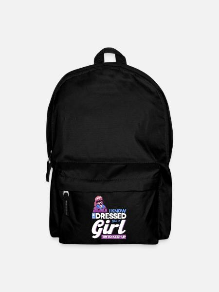 Crossdressing Anime Femboy - Backpack - black