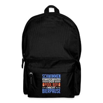 Schwimmen Poolboy Bademeister - Rucksack - Schwarz - Vorne