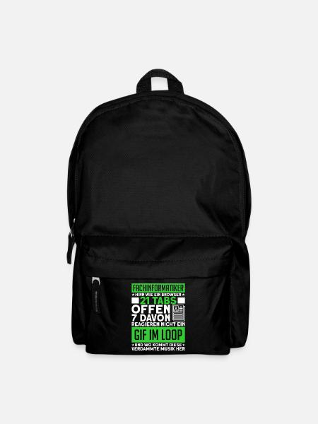 Systemadministrator Informatik Fachinformatiker - Rucksack - Schwarz