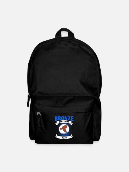 Schwimmer Schwimmen Bronze Geschenk - Rucksack - Schwarz