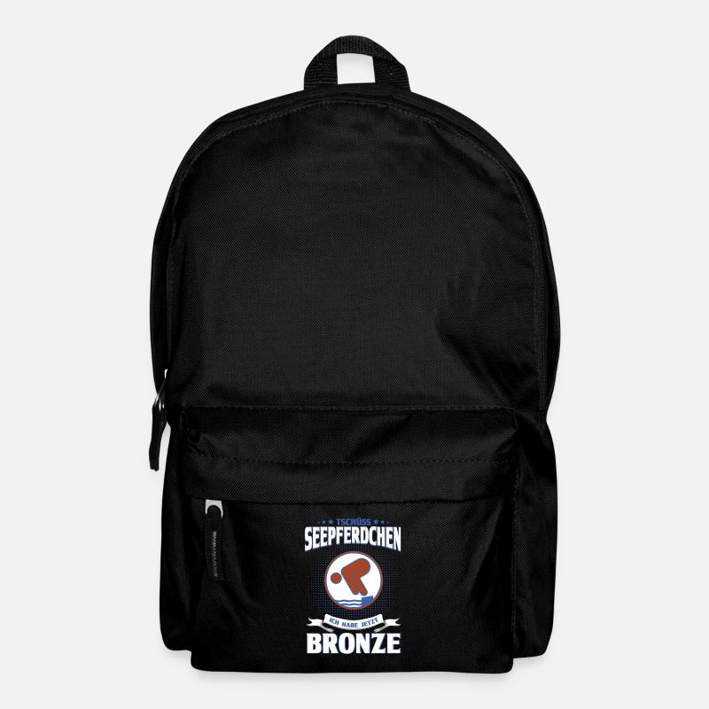 Schwimmer Schwimmprüfung Bronze Geschenk - Rucksack - Schwarz