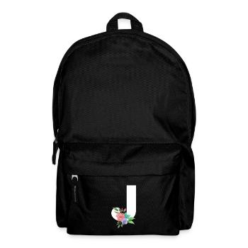 Letter J personalized gift alphabet first name Christmas - Backpack - black - Front
