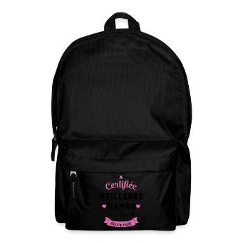 Certifié meilleure mamou du monde cadeau - Sac à dos - noir - Devant