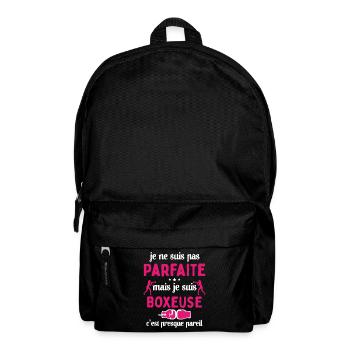 Pas parfaite mais Boxeuse Cadeau Sportif - Sac à dos - noir - Devant