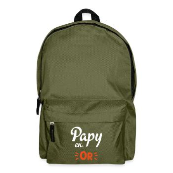 Papy en or humour papy cadeau - Sac à dos - vert olive - Devant
