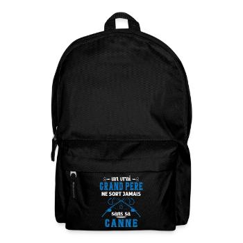 Un vrai Grand Père Pêcheur - Sac à dos - noir - Devant