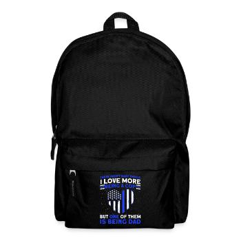 Policier et père Policier Grand-père de la police - Sac à dos - noir - Devant