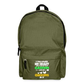 Gardening Gardener Chicken Farmer Chicken Feeder - Backpack - olive green - Front