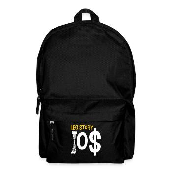 Handicap Amputee Amputation Prosthetic Leg - Backpack - black - Front