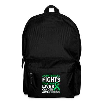 Our family fights liver cancer together - Backpack - black - Front
