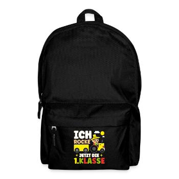 Ich Rocke Jetzt Die 1.Klasse Schulbeginn - Rucksack - Schwarz - Vorne