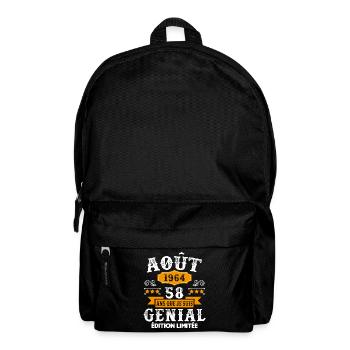 58 Ans Anniversaire Vintage Né(e) en Août 1964 - Sac à dos - noir - Devant