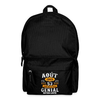 53 Ans Anniversaire Vintage Né(e) en Août 1969 - Sac à dos - noir - Devant