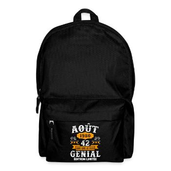 42 Ans Anniversaire Vintage Né(e) en Août 1980 - Sac à dos - noir - Devant