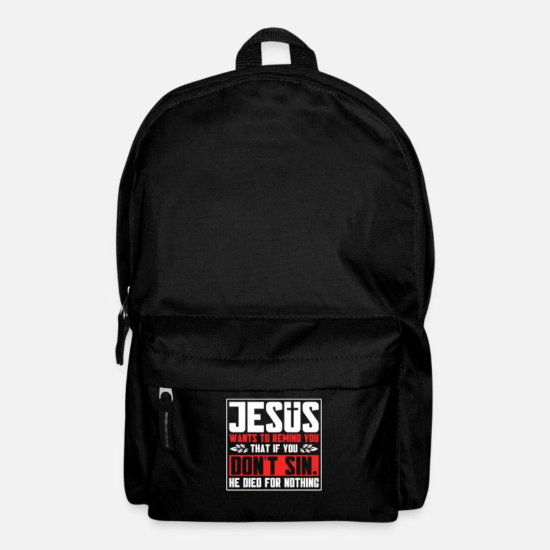 Jesus Bibel Christlich Religiös Kirche Geschenk - Rucksack - Schwarz