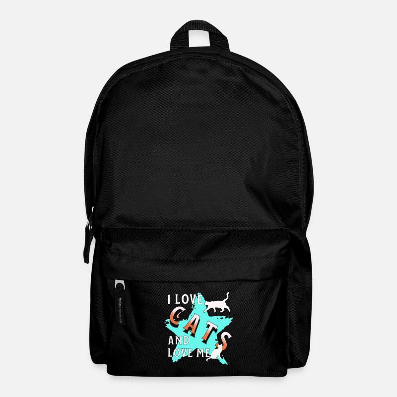I Love Cats Cat Love - Backpack - black