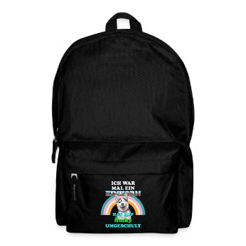 Husky Hund Husky war mal ein Einhorn - Rucksack - Schwarz - Vorne
