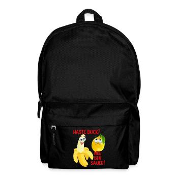 Vegane Banane und Zitrone Witzig Zitrone ist Sauer - Rucksack - Schwarz - Vorne