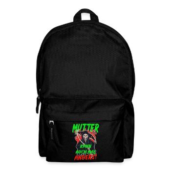 Mutter kann auch mal anders Mama Geschenk - Rucksack - Schwarz - Vorne