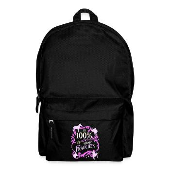 Frauchen Hund Hunde Gassi Design für Hundebesitzer - Rucksack - Schwarz - Vorne