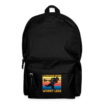 Lacrosse more Worry Less - Rucksack - Schwarz - Vorne