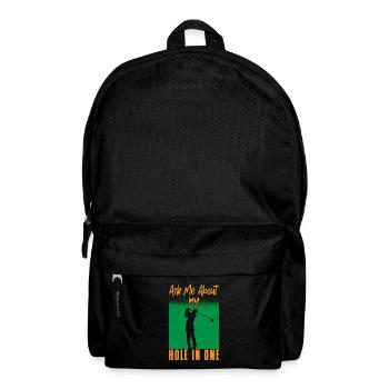 GOLF: Ask Me About Hole In One - Backpack - black - Front