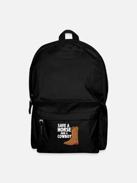 Cowboy Und Pferd: Lustige Sprüche - Rucksack - Schwarz