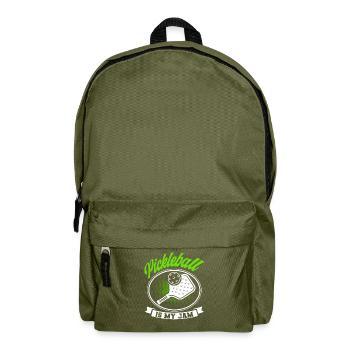 Pickleball Play Pickleball Paddleball Gift - Backpack - olive green - Front