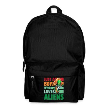 Just a Boy who loves Aliens - Rucksack - Schwarz - Vorne