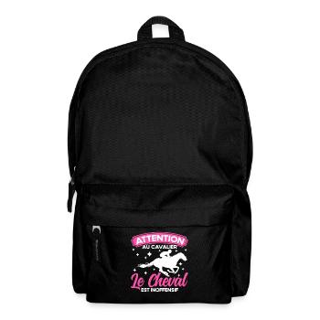 Reiter Reiterin Pferd Geschenk - Rucksack - Schwarz - Vorne